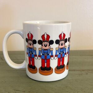 Kurt Adler Disney Christmas Mickey Mouse Nutcracker Coffee Cup Mug rare vintage